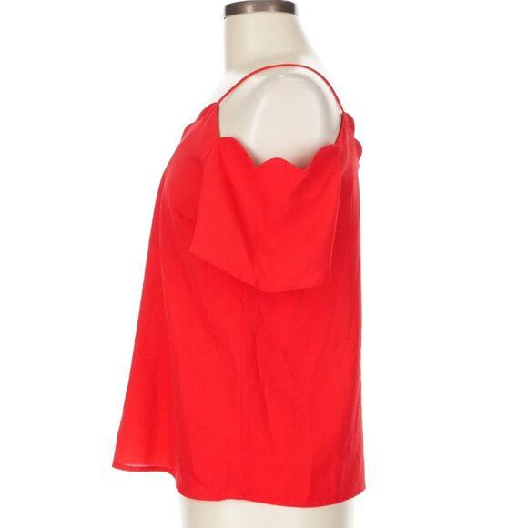 Monteau Los Angeles Cold Shoulder Top Red Size Medium NWT! - Picture 10 of 11